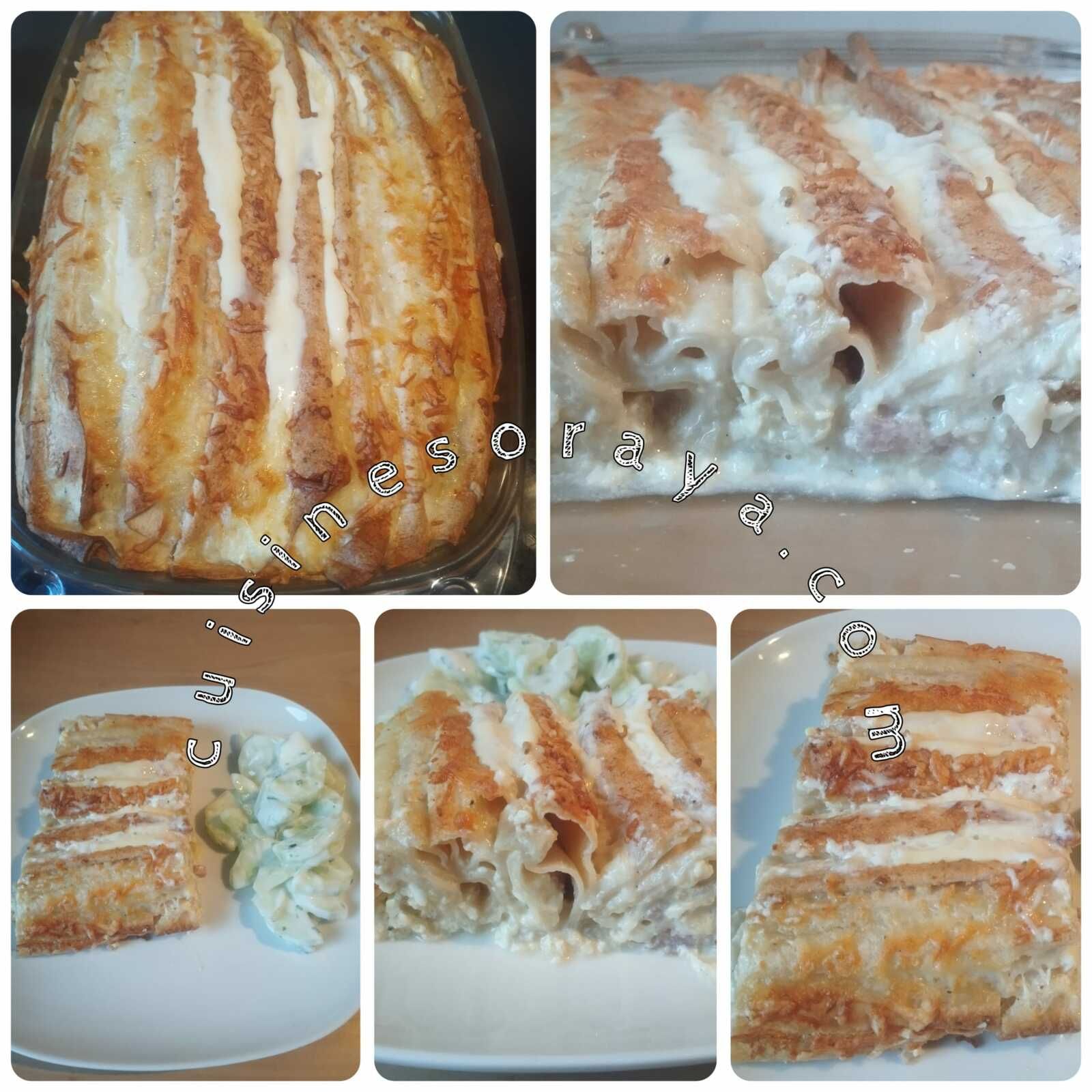 Gratin accordéon façon quiche lorraine