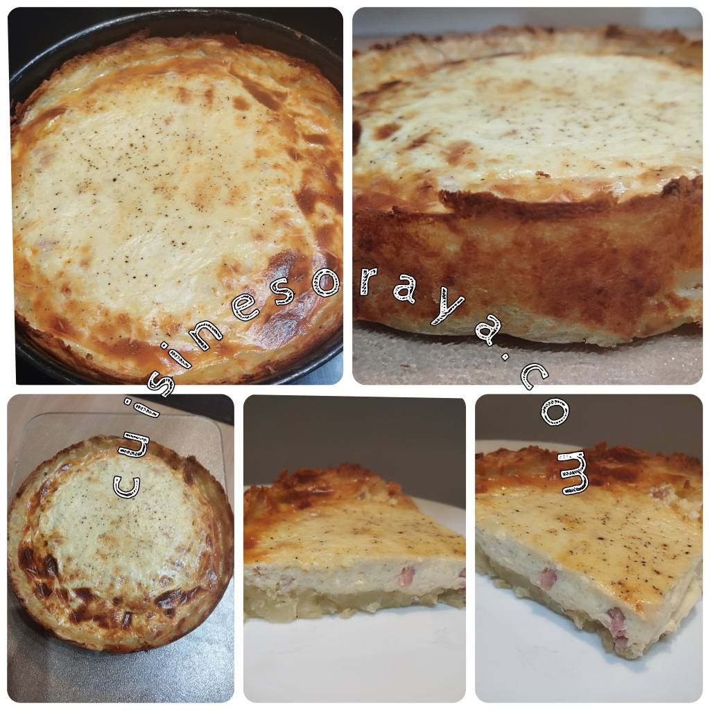 Quiche avec pâte aux pommes de terre
