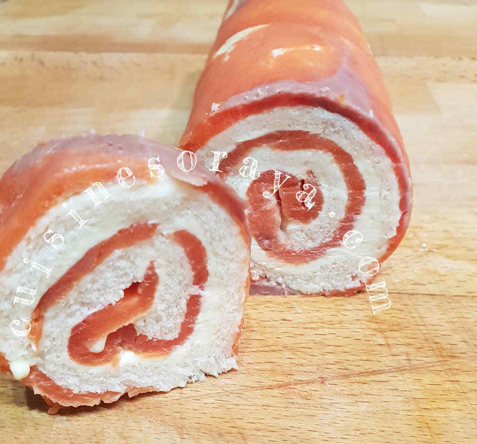 Rouleaux de saumon ou au poulet.