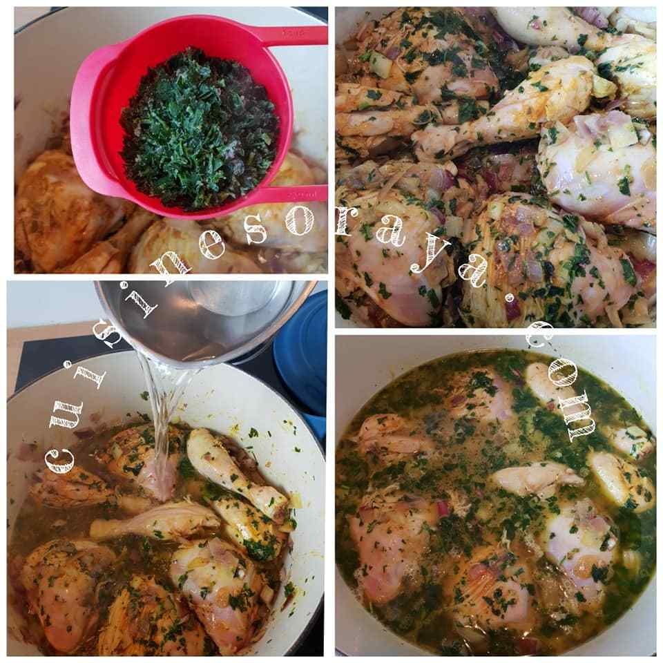 Tajine de poulet aux olives et pommes de terre