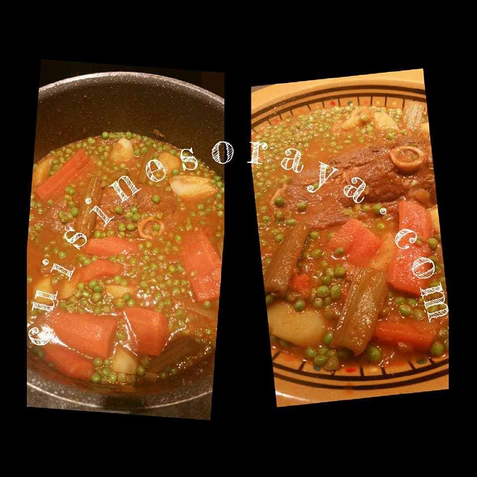Ragoût d'agneau et aux légumes.