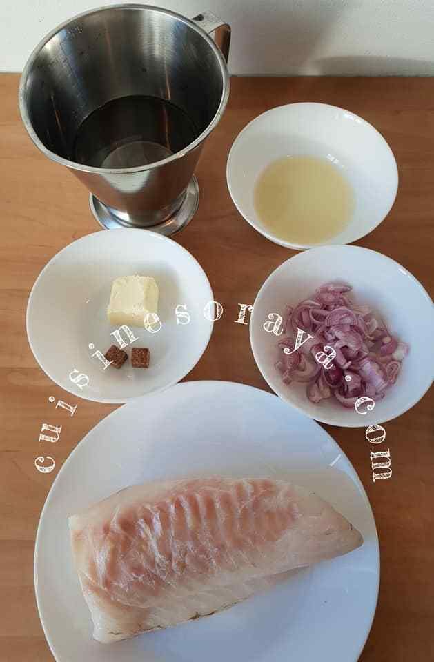Poisson blanc au four avec sa sauce légère