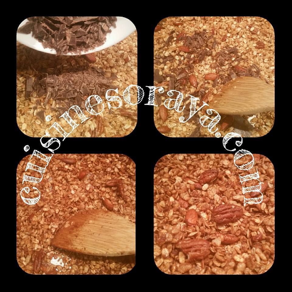 Muesli complet aux fruits secs, graines et chocolat