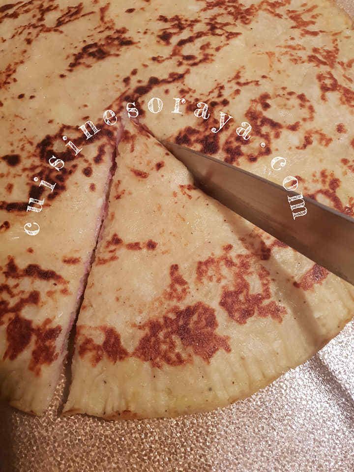 Galette de pomme de terre farcis au jambon de dinde-fromage