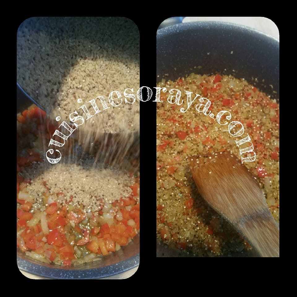 boulgour et trio de quinoa aux légumes