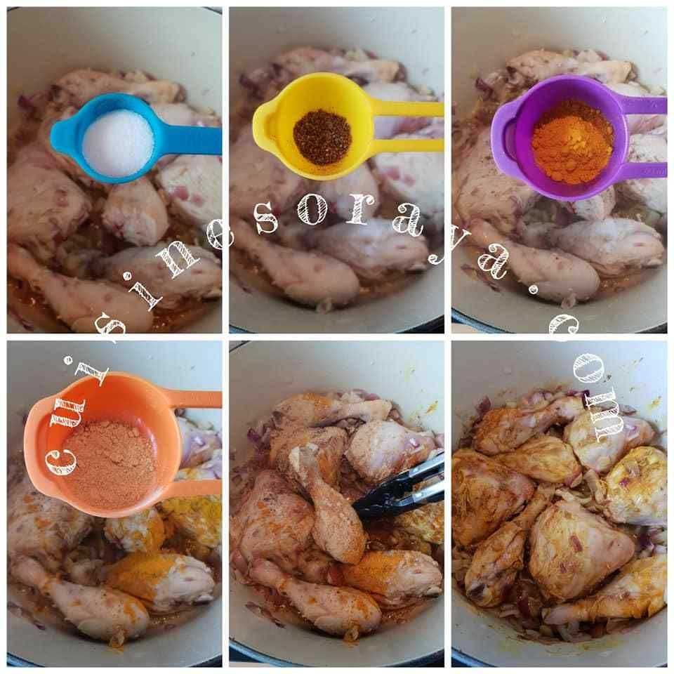 Tajine de poulet aux olives et pommes de terre