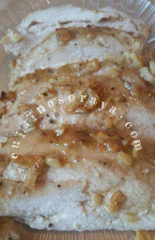 Escalope de poulet rôti