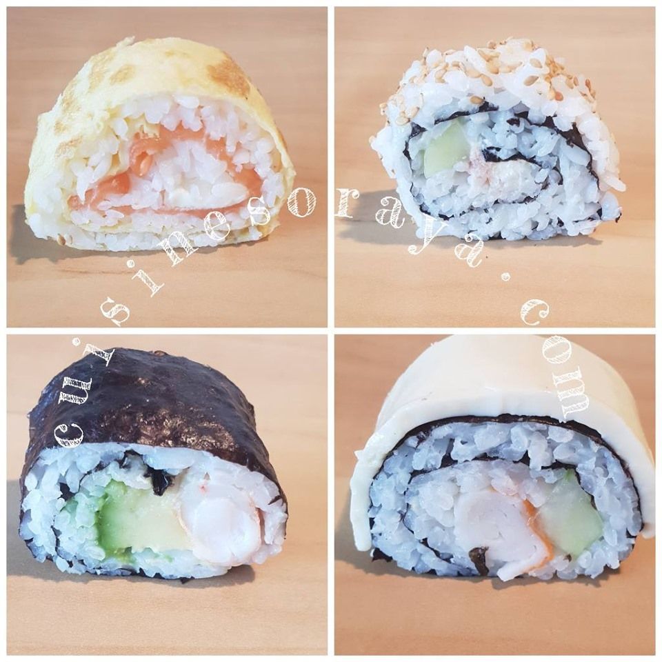 Sushi simple ou enrobé de fromage - Makis avec ou sans algue - california roll