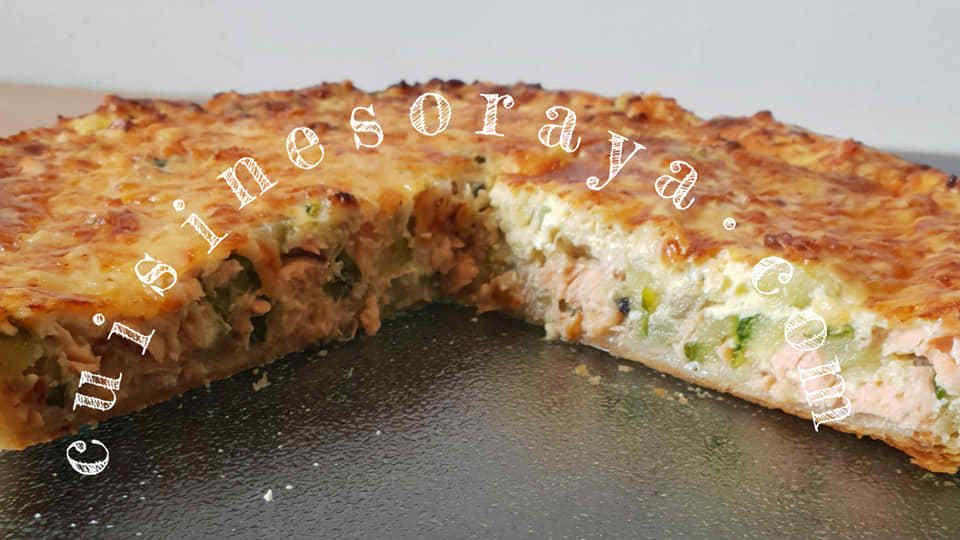 Quiche saumon aux courgettes