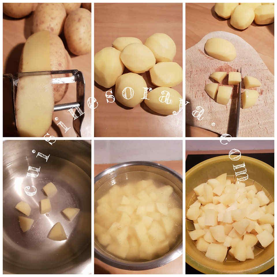 Galette de pomme de terre farcis au jambon de dinde-fromage