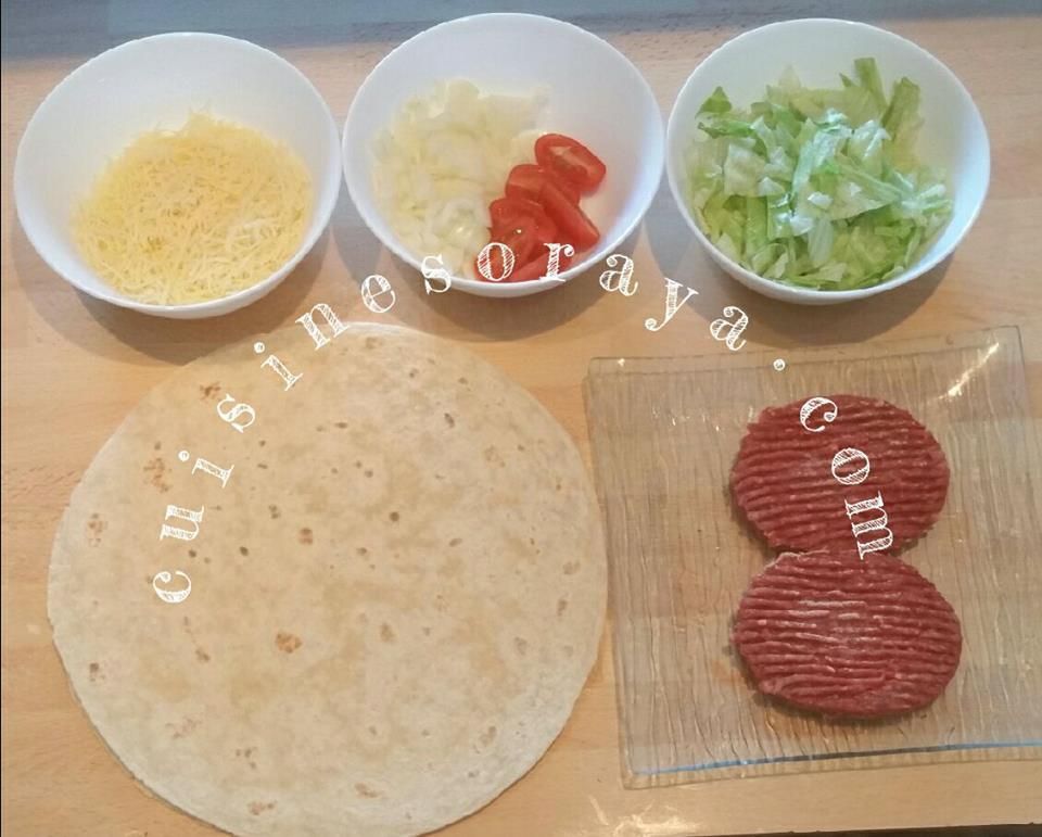 Wraps boeuf crudités