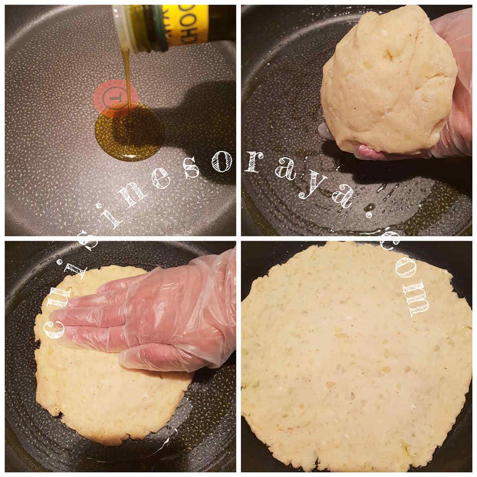 Galette de pomme de terre farcis au jambon de dinde-fromage