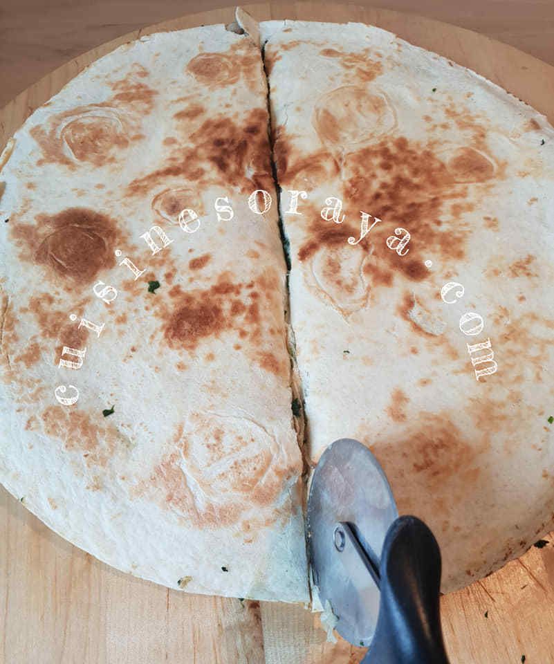 Galette aux épinards, champignons et fromage