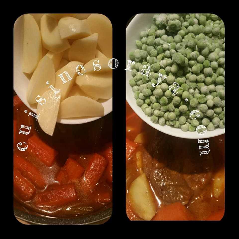 Ragoût d'agneau et aux légumes.