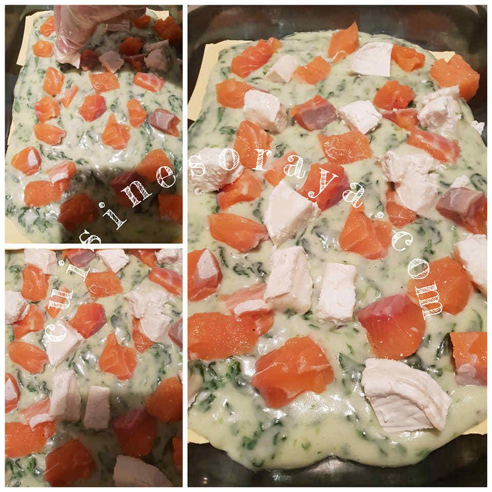 Lasagnes saumon épinards et chèvre