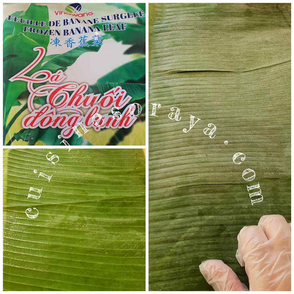 Saumon à la vapeur dans des feuilles de bananier