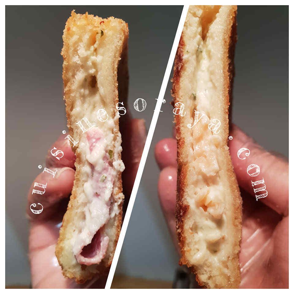 Croque panés au saumon fumé ou au poulet