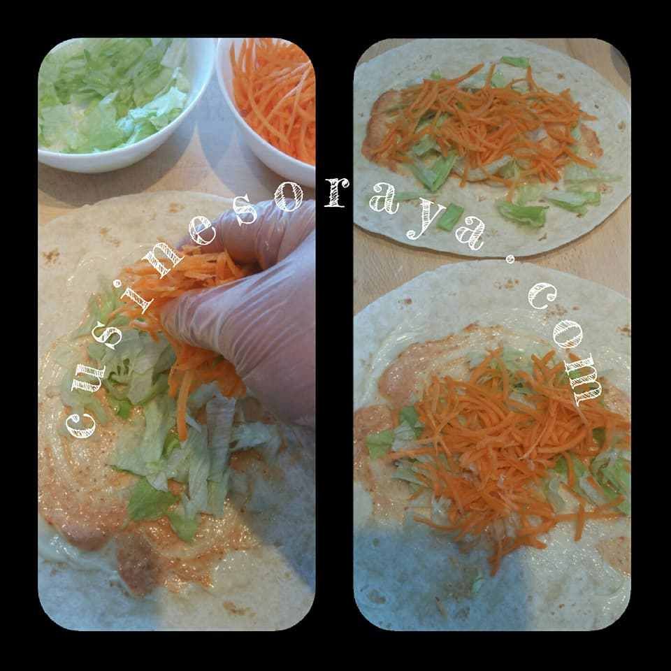 Wraps boeuf crudités