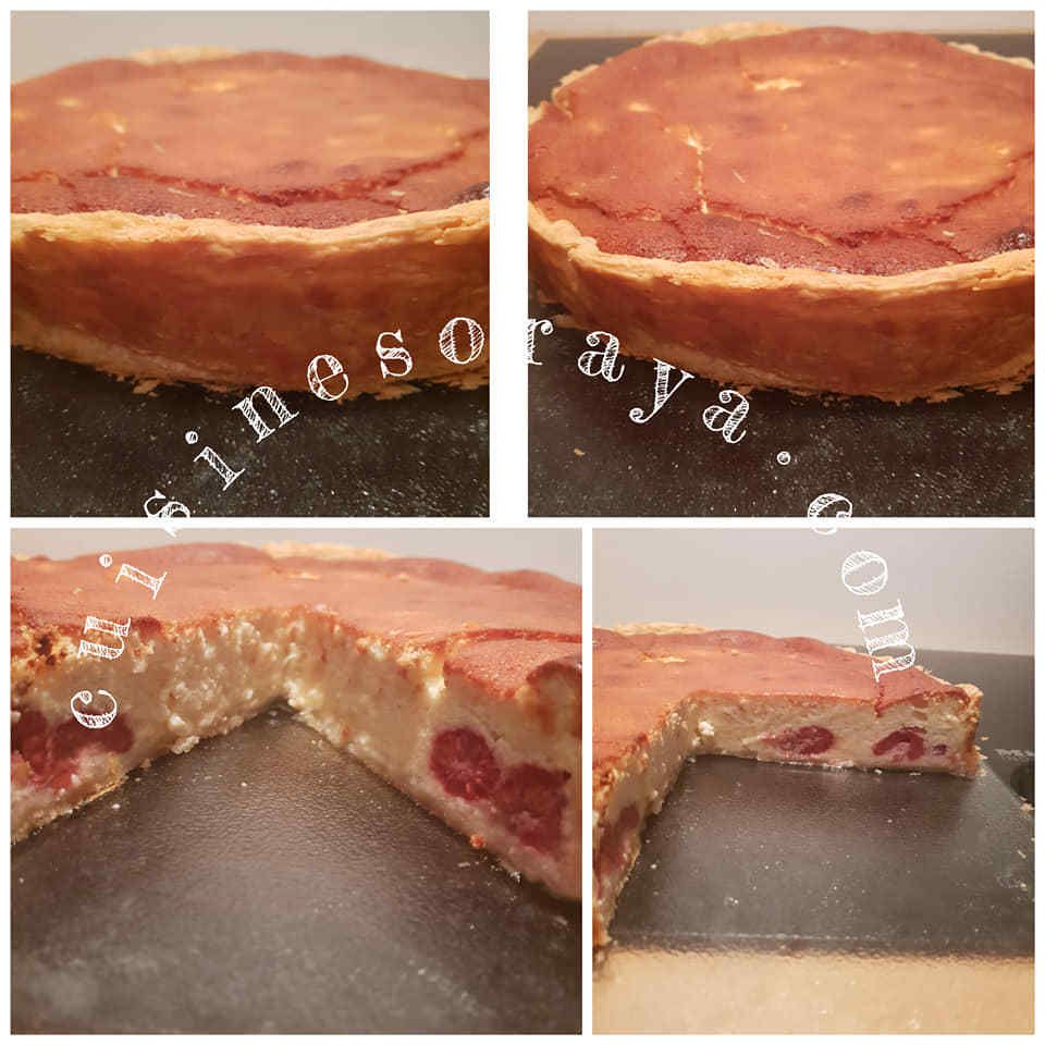 Tarte fromage blanc framboises