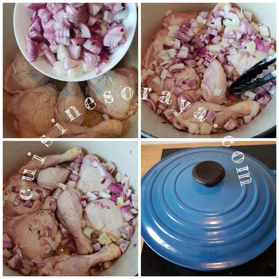 Tajine de poulet aux olives et pommes de terre