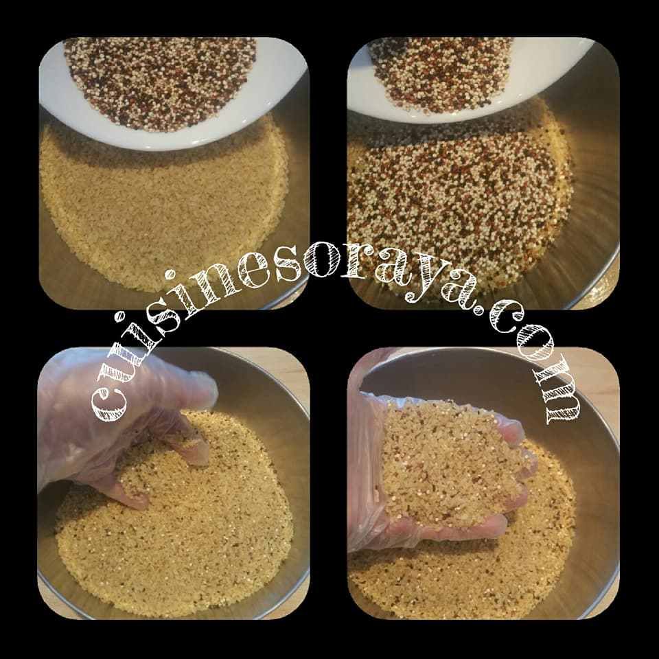 boulgour et trio de quinoa aux légumes