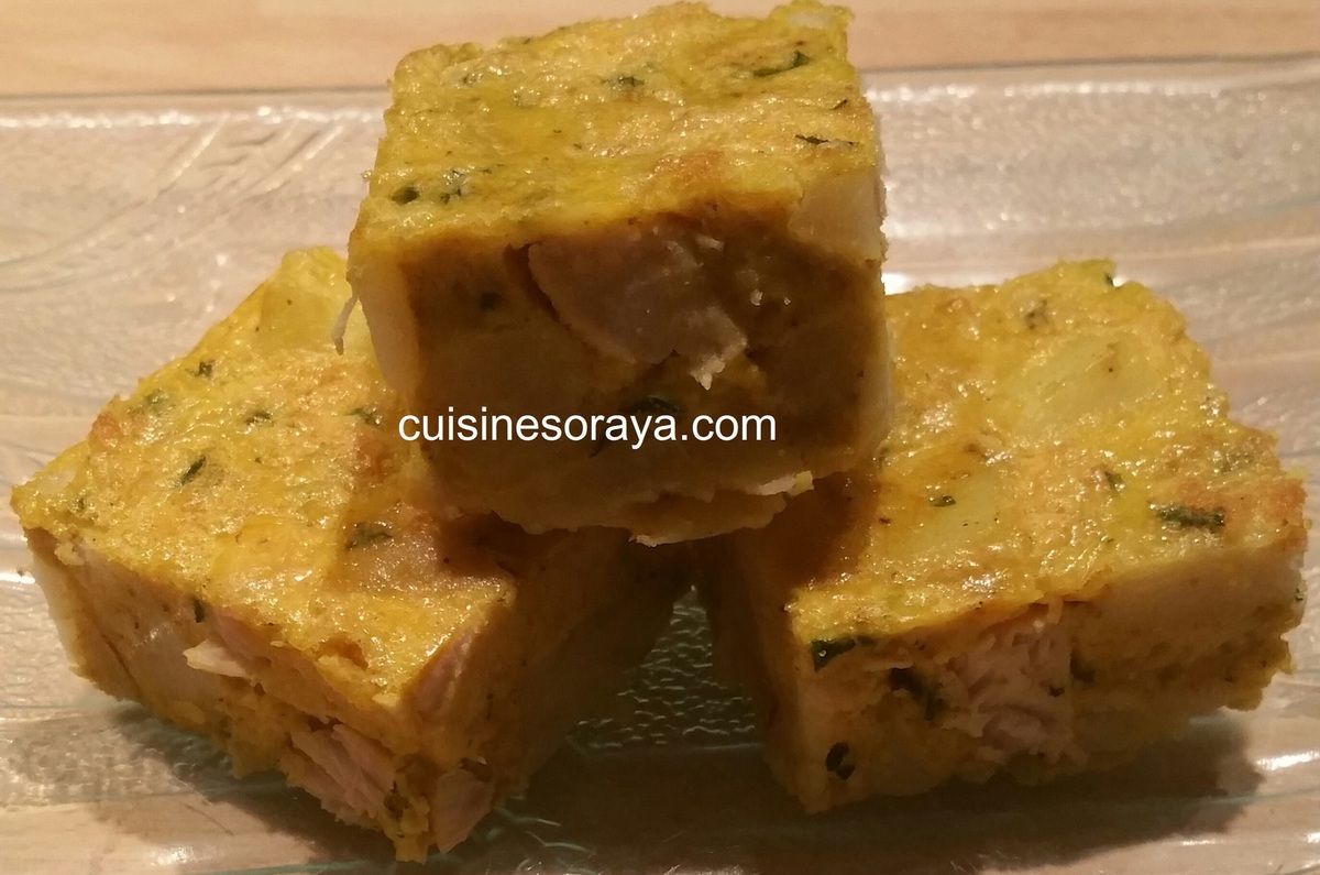 Quiche sans pâte aux poulet / Tajine Tunisien aux poulet