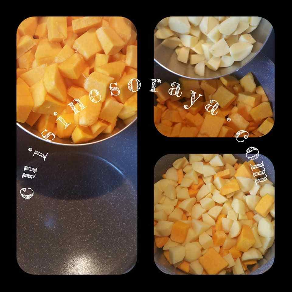 Purée de potiron - pomme de terre au curry