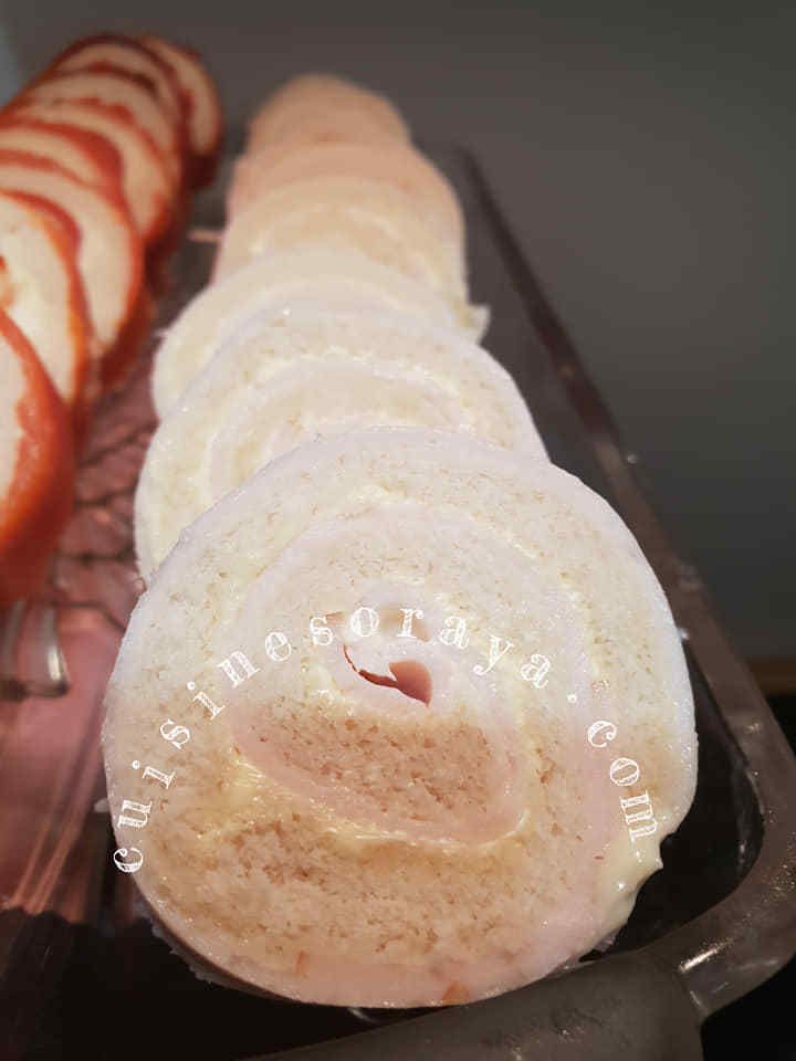 Rouleaux de saumon ou au poulet.