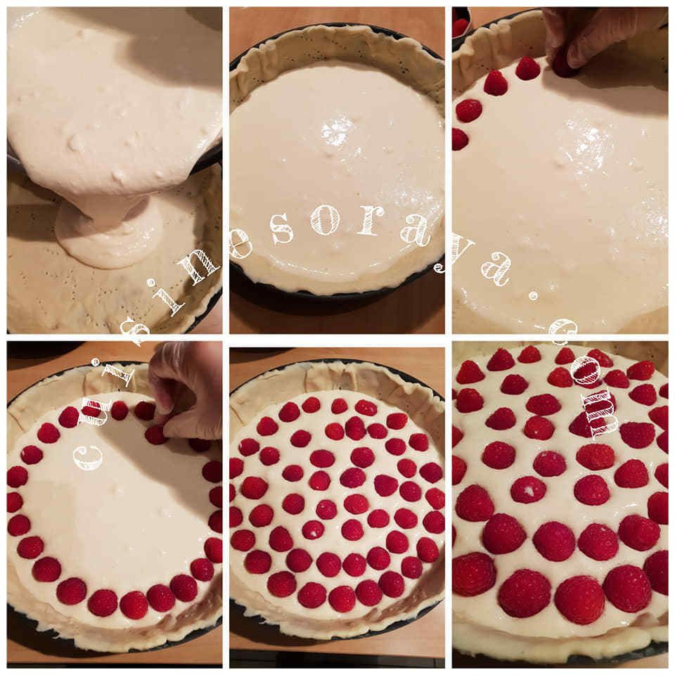 Tarte fromage blanc framboises