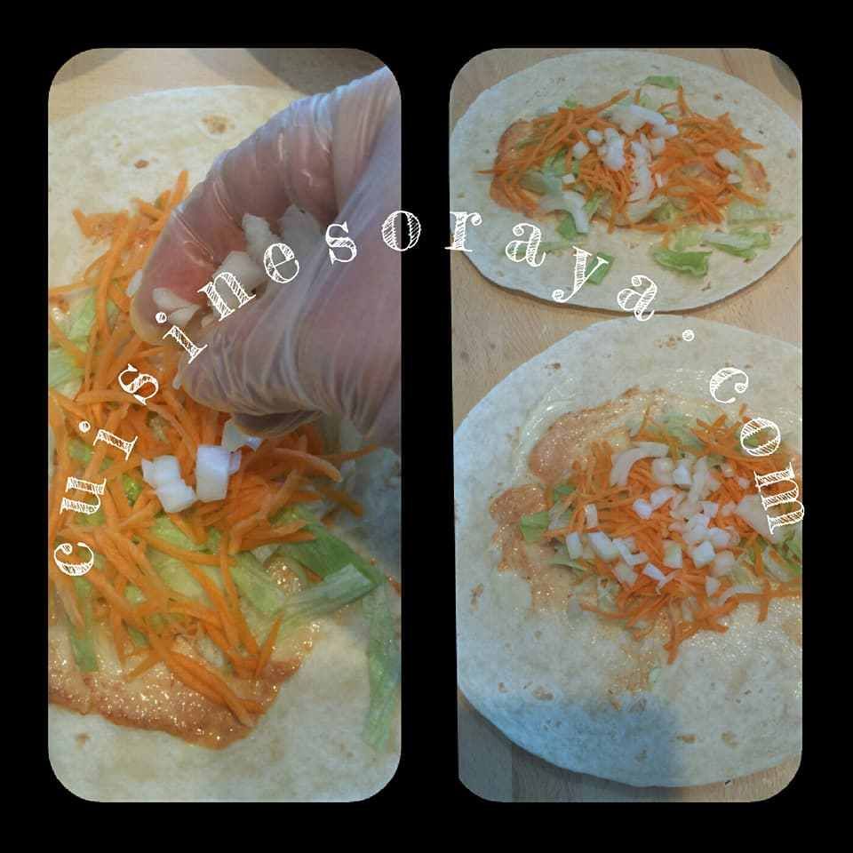 Wraps boeuf crudités