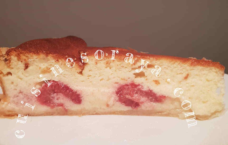 Tarte fromage blanc framboises