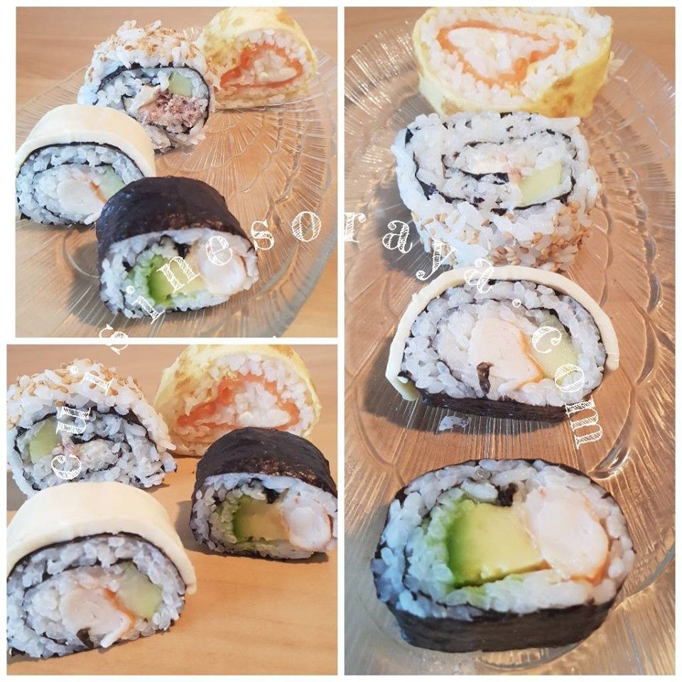 Sushi simple ou enrobé de fromage - Makis avec ou sans algue - california roll