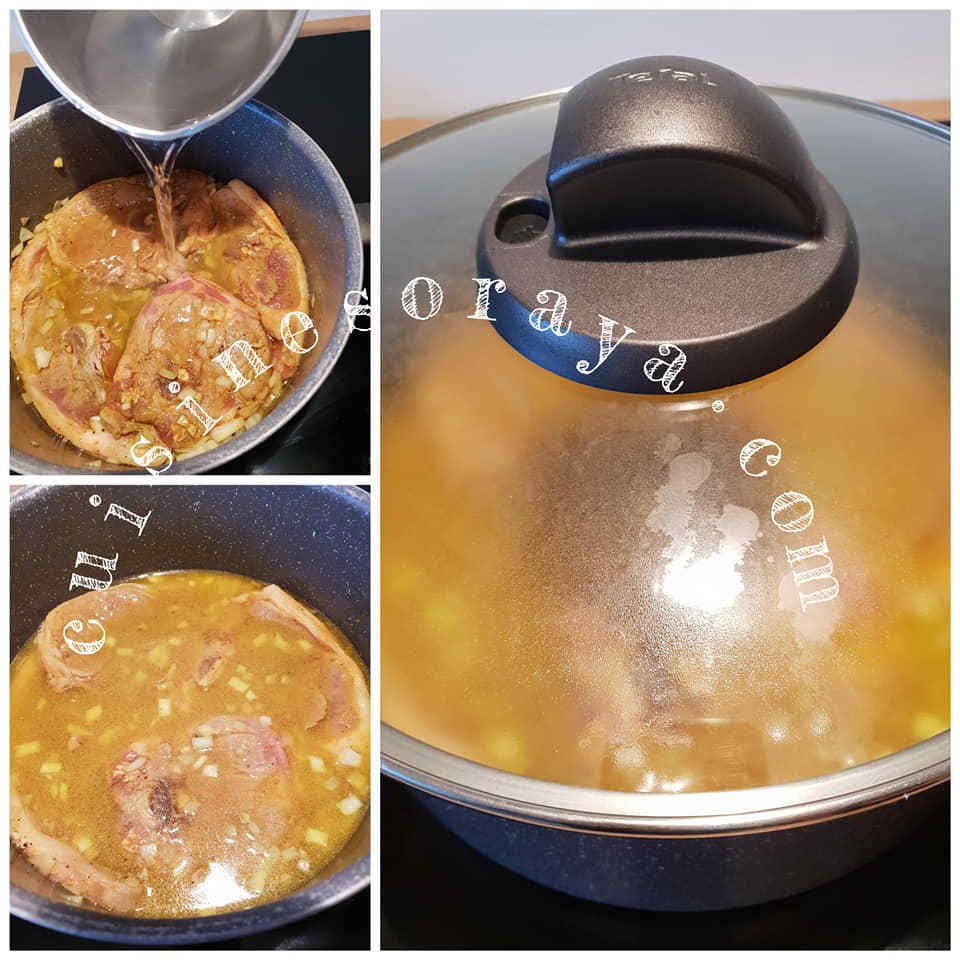 Tajine viande aux pruneaux, abricots et amandes