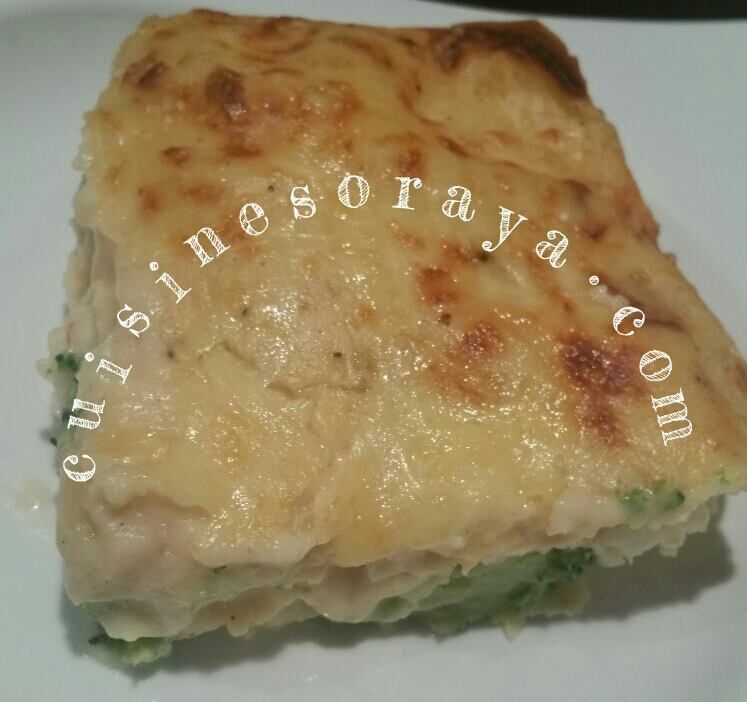 Lasagne au cabillaud, au brocoli et aux crevettes