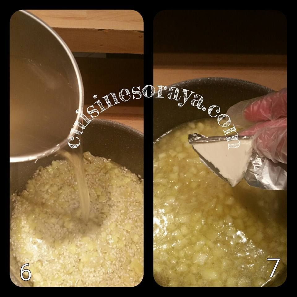 Risotto courgettes et vache qui rit.