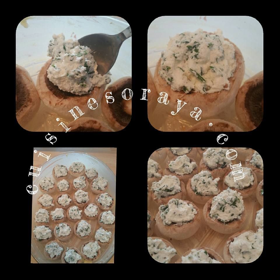 Champignons farcis à la ricotta