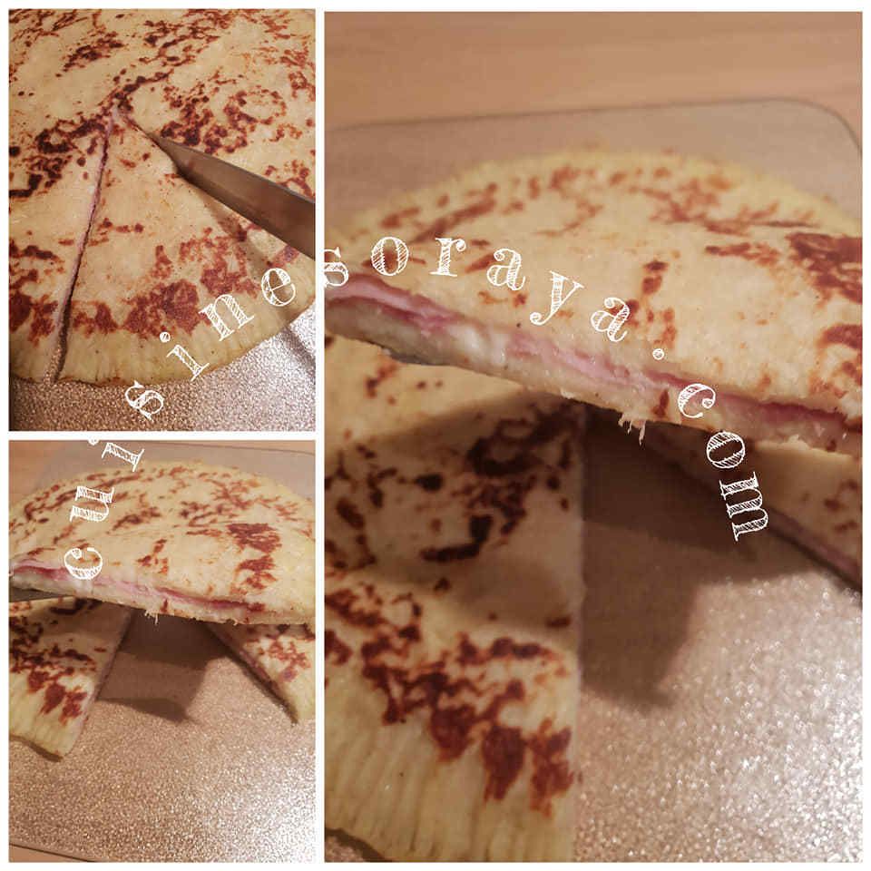 Galette de pomme de terre farcis au jambon de dinde-fromage
