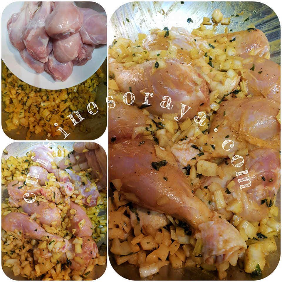 Poulet aux légumes à la vapeur