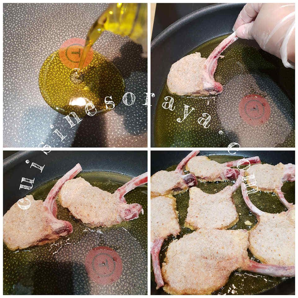 Côtelettes d'agneau panées