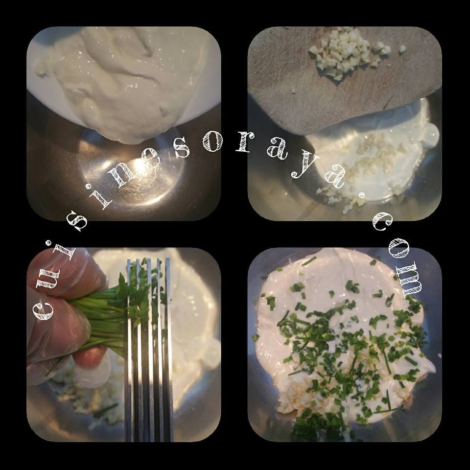 Concombre au fromage blanc et ciboulette