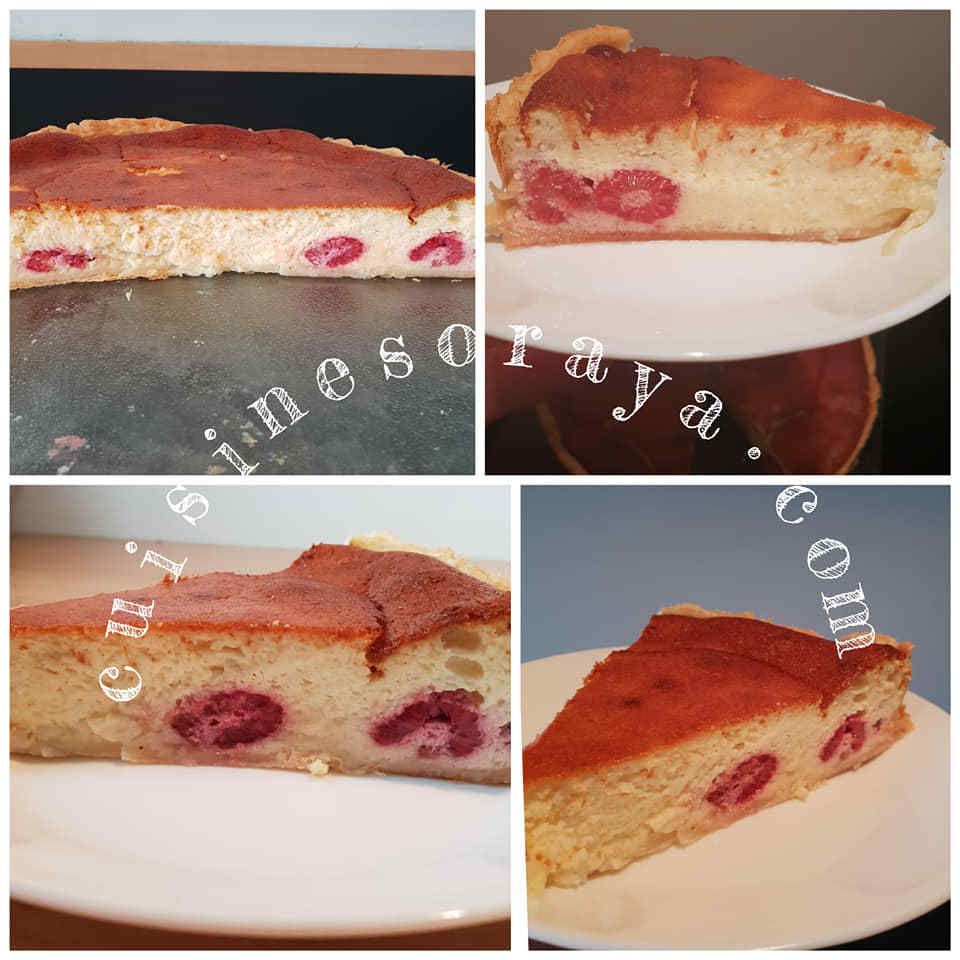 Tarte fromage blanc framboises