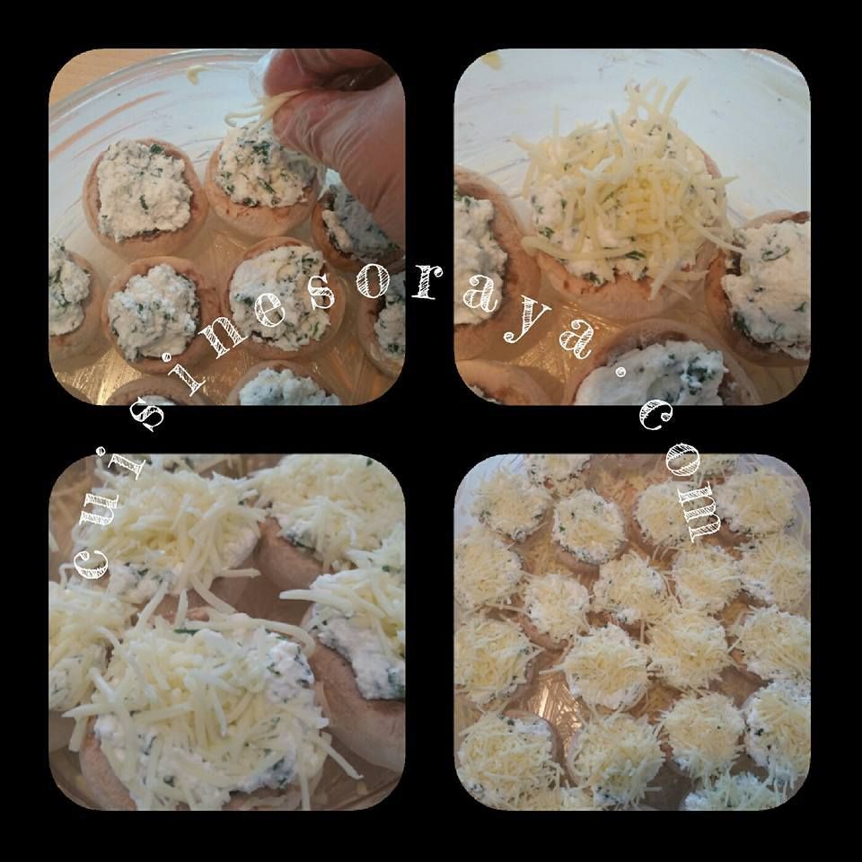 Champignons farcis à la ricotta