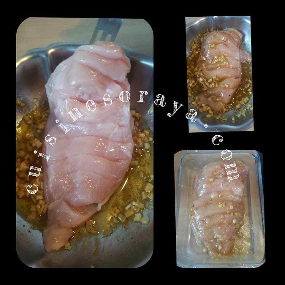 Escalope de poulet rôti