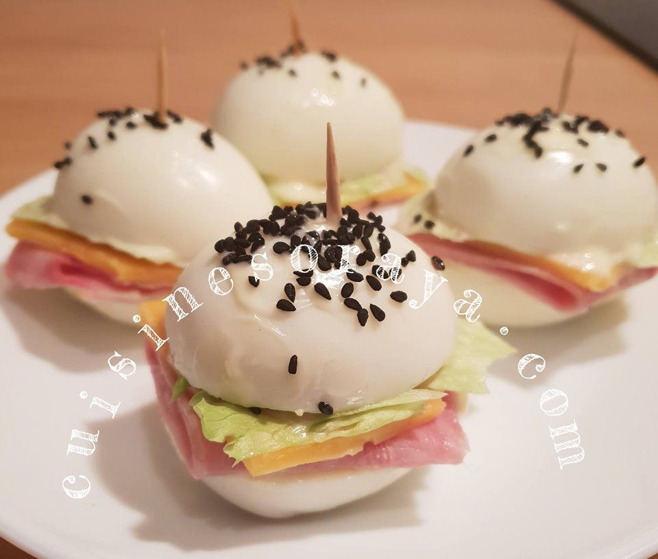 Oeuf dur façon burger