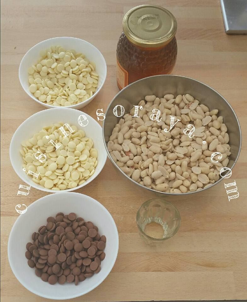 Zelliges aux cacahuètes - Gourmandises aux cacahuètes et chocolat