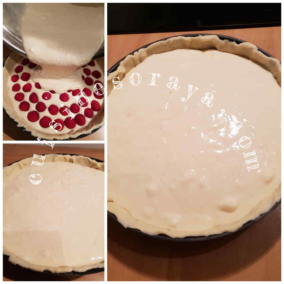 Tarte fromage blanc framboises