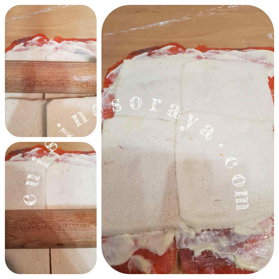 Rouleaux de saumon ou au poulet.