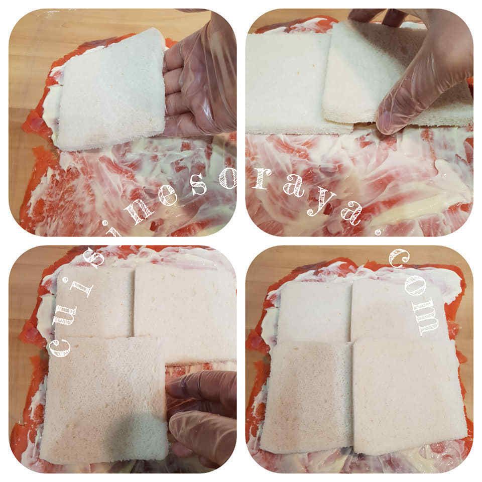 Rouleaux de saumon ou au poulet.