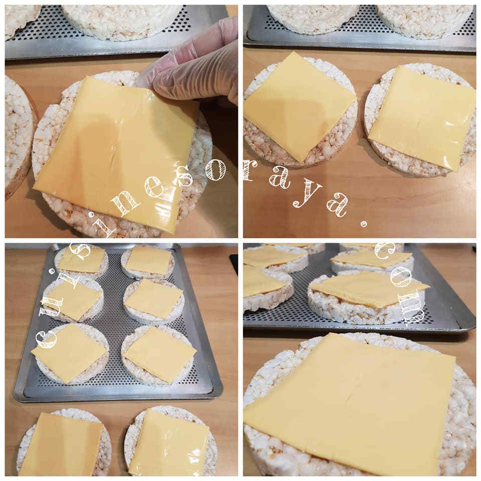 Burger en galette de riz de saumon ou de viande