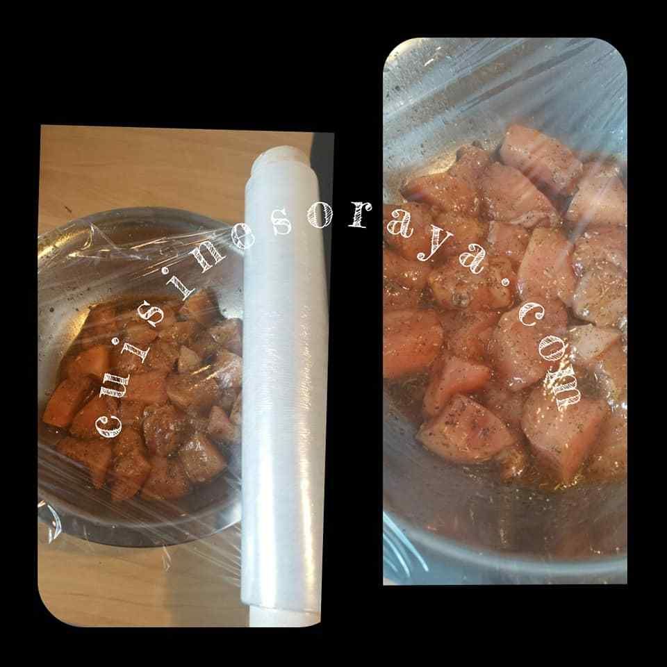 Brochette de poulet marinées